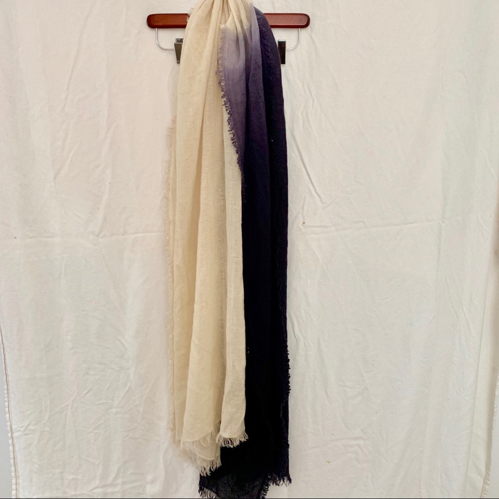 Fig & Bella Banded Scarf - Purple